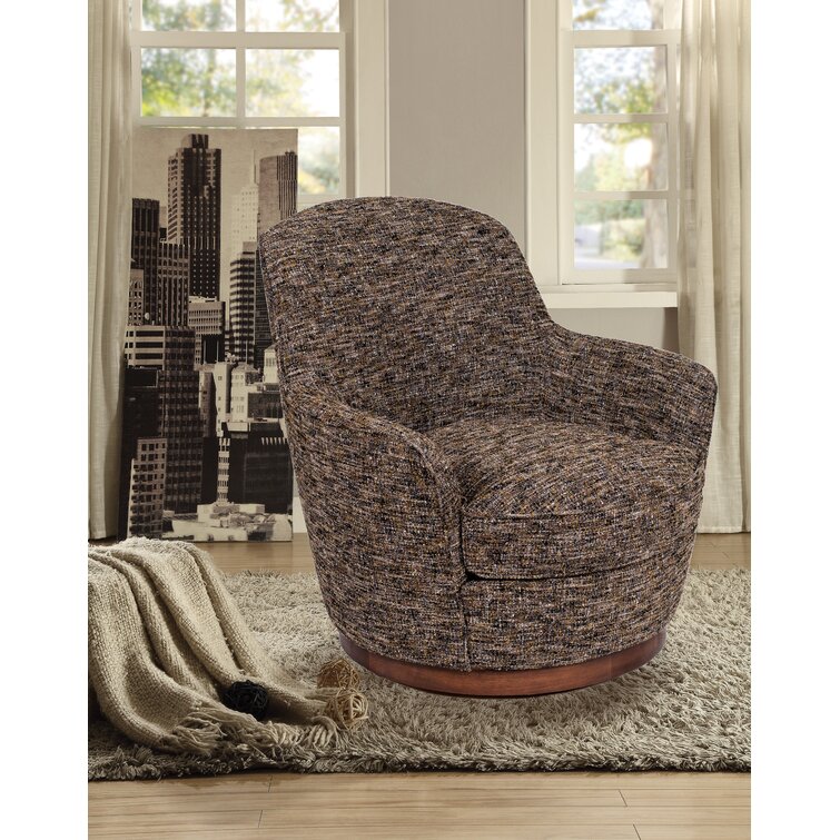 Brayden Studio Eitzen Slipcovered Swivel Barrel Chair Wayfair